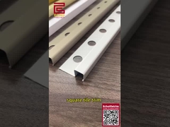 Angolo esterno alluminio quadrato metallo bordo piastrella rifinitura 10 mm bianco