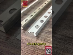 10 mm di alluminio a bordo retto Piastrella di taglio minimalista Lustrato Cromo Striscia bordo