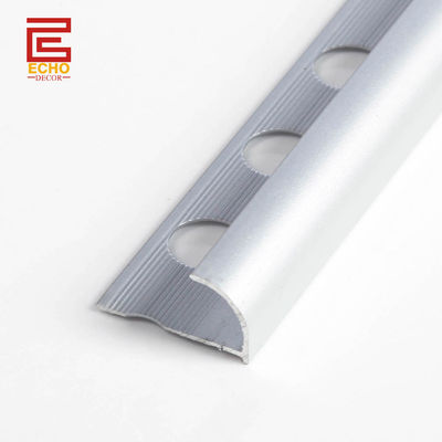 Alumini Anodizzato Argento Cornice Esterno Trim Bullnose Edge Tile Trim