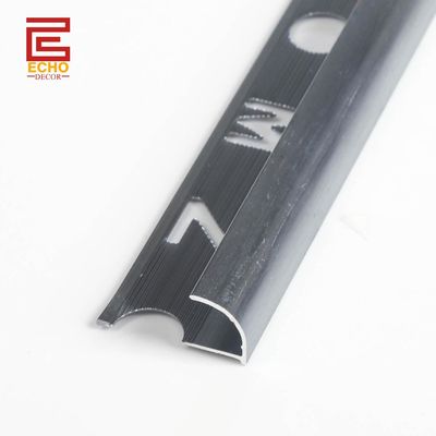 Decorativo Nickel Grigio Bullnose Piastrelle bordo di taglio Profilo rotondo Piastrelle bordo di taglio