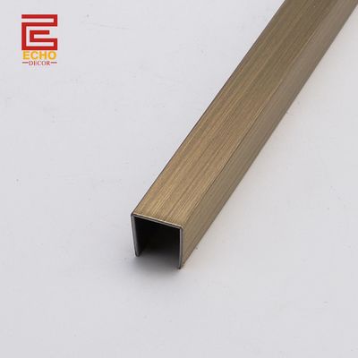 Metallo U Channel Tile Trim Molding Flessibile Tile Edge Trim per bordi del bancone