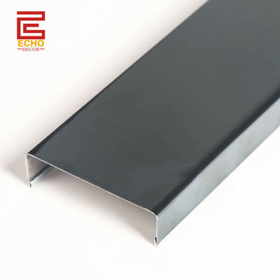 Flat Listello Piastrelle in acciaio inossidabile Trim 100mm Larghezza Piastrelle nere Bordatura