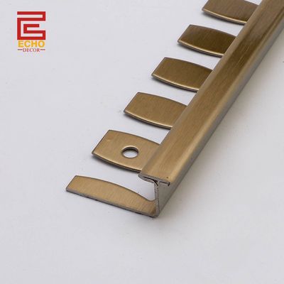 CE ISO 6mm in acciaio inossidabile rivestimento di piastrelle metallo ottone piastrelle a piastrelle rivestimento del pavimento