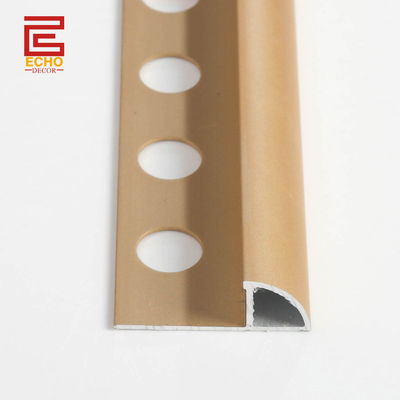 Bagno in alluminio Piastrelle Bullnose Trim Angolo Esterno Piastrelle d'oro con perline 12 mm