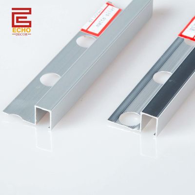 10 mm di piastrelle quadrate di alluminio profilato di taglio esterno angolo metallo piastrelle bordo striscia