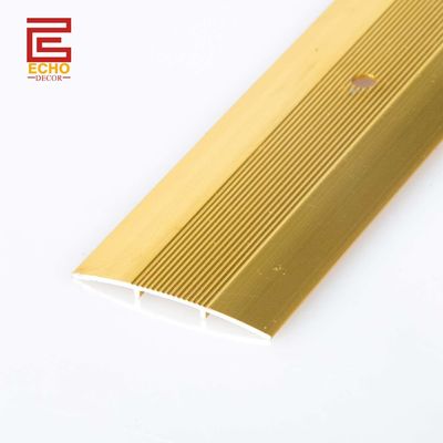 Striscia di soglia di metallo di larghezza del pavimento anti-slip Striscia di transizione del pavimento in legno laminato 45 mm