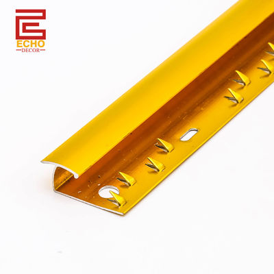 Tappeto duraturo con striscia d'oro e striscia di transizione per tappeto metallico in alluminio