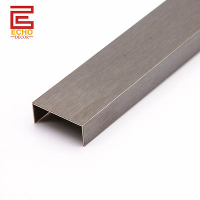 20mm spazzolato Black Metal Edge Tile Trim For Bathroom Ceramic Tile