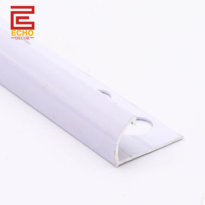 Bianco 1 4 Quarter Round Aluminium Tile Trim 12mm Tile Edge