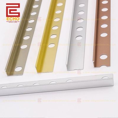 Piastrelle da parete da 10 mm, angolo esterno a 90 gradi, piastrelle in alluminio, rivestimento in oro