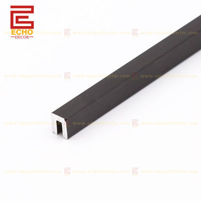 Piastrelle di alluminio nero, rivestimento, backsplash, parete, bordure, strisce 15 mm