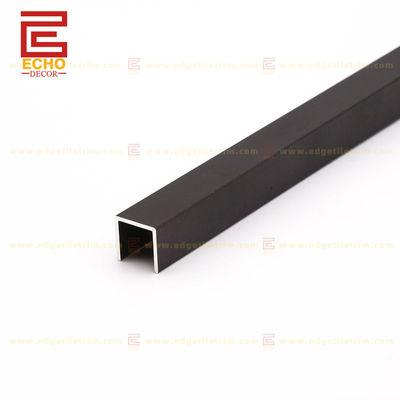 Estrusioni Piastrelle di alluminio Trim U Channel Profil metallico 12 mm Nero
