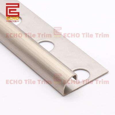 Piastrelle Bullnose Con bordure di acciaio inossidabile spazzolato 10 mm Matte