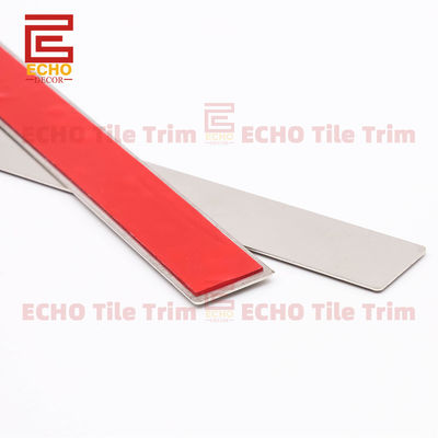 Autoadesivo 304 in acciaio inossidabile Flat Strip Edge Tile Trim Spessore regolare 0,5-1,2 mm 20 mm